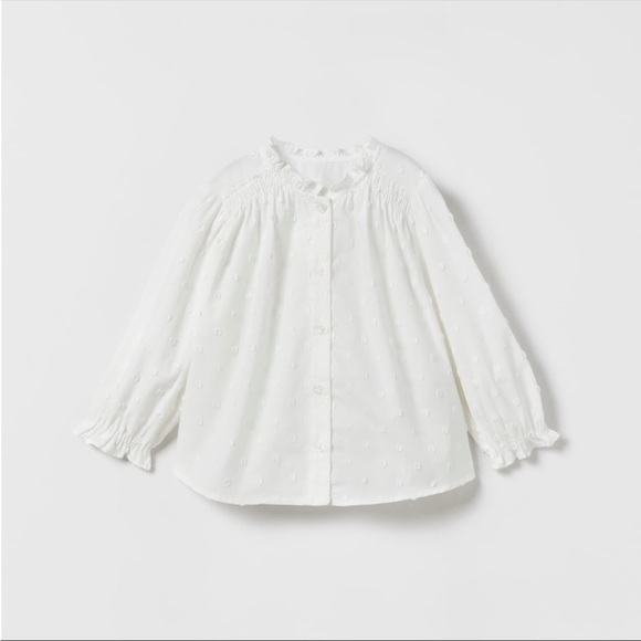 Zara Shirts & Tops Zara Swiss Dot Shirt Poshmark